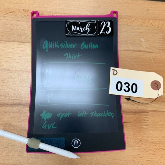 Quiksilver Button Up Shirt Mens L Large White Gray Plaid Long Sleeve Cotton - Picture 12 of 13